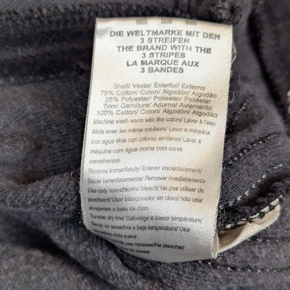Adidas Vintage 2003 Velour Full Zip Up Hoodie Retro Charcoal Gray Mens Medium